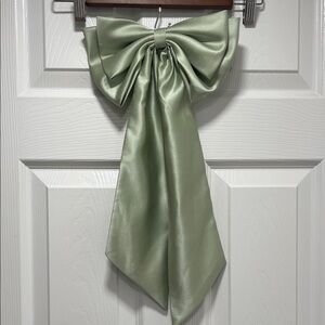 Taffeta Sage Green Bow